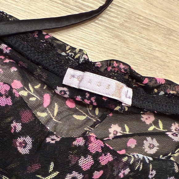 Savage X FentyBlack Lingerie Sleep Top - Picture 3 of 4